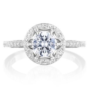 Tacori HT2568RD6 Platinum Crescent Chandelier Engagement Ring