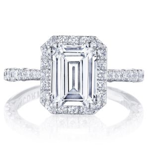 Tacori HT2571EC85X65W 18 Karat Petite Crescent Engagement Ring