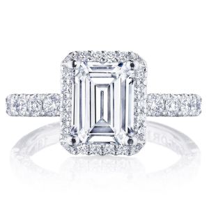 Tacori HT257225EC85X65W 18 Karat Petite Crescent Engagement Ring