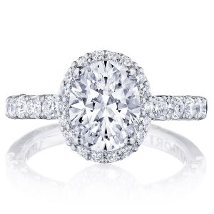 Tacori HT257225OV9X7W 18 Karat Petite Crescent Engagement Ring