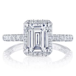 Tacori HT2572EC8X6W 18 Karat Petite Crescent Engagement Ring