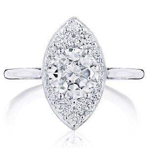 Tacori HT2575RDMQ7 Platinum Inflori Engagement Ring
