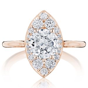 Tacori HT2575RDMQ7PK 18 Karat Inflori Engagement Ring