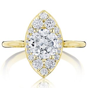 Tacori HT2575RDMQ7Y 18 Karat Inflori Engagement Ring