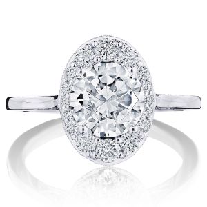 Tacori HT2575RDOV75 Platinum Inflori Engagement Ring