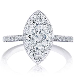Tacori HT2576RDMQ6W 18 Karat Inflori Engagement Ring
