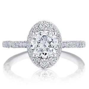 Tacori HT2576RDOV65W 18 Karat Inflori Engagement Ring