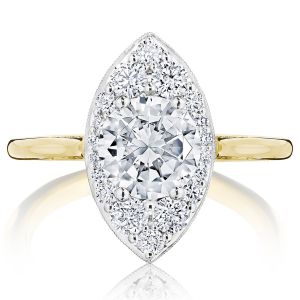 Tacori HT2577RDMQ7YW 18 Karat Two-Tone Inflori Engagement Ring