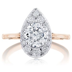 Tacori HT2577RDPS7PKW 18 Karat Two-Tone Inflori Engagement Ring