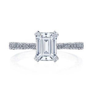 HT2578EC75X55 Platinum Tacori Petite Crescent Engagement Ring