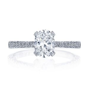 HT2578OV75X55 Platinum Tacori Petite Crescent Engagement Ring