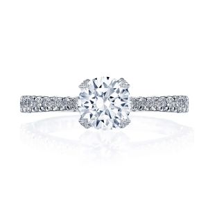 HT2578RD6 Platinum Tacori Petite Crescent Engagement Ring