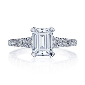 Tacori HT2579EC8X6W 18 Karat Petite Crescent Engagement Ring