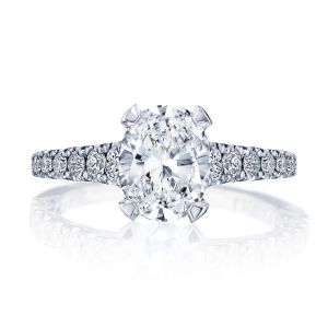 HT2579OV85X65 Platinum Tacori Petite Crescent Engagement Ring
