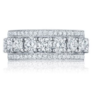 HT2615B12 Platinum Tacori Adoration Diamond Wedding Ring