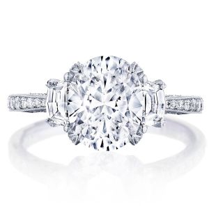 HT2655OV95X75 Platinum Tacori RoyalT Engagement Ring
