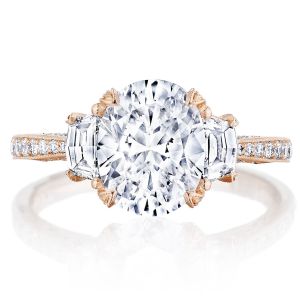 Tacori HT2655OV95X75PK 18 Karat RoyalT Engagement Ring