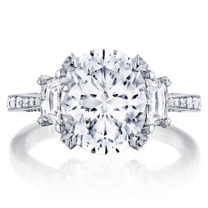 HT2656OV11X9 Platinum Tacori RoyalT Engagement Ring