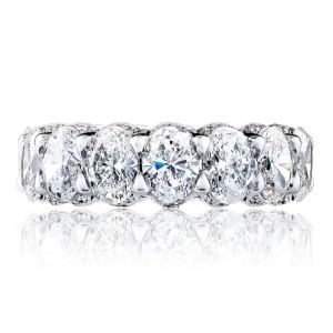 Tacori HT266265 Platinum RoyalT Oval Cut Diamond Eternity Wedding Ring