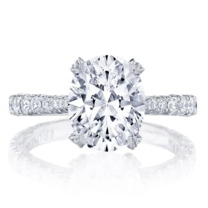 HT2663OV10X8 Platinum Tacori Petite Crescent RoyalT Engagement Ring