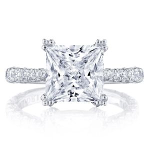 HT2663PR85 Platinum Tacori Petite Crescent RoyalT Engagement Ring