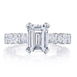 HT2664EC85X65 Platinum Tacori Classic Crescent Engagement Ring