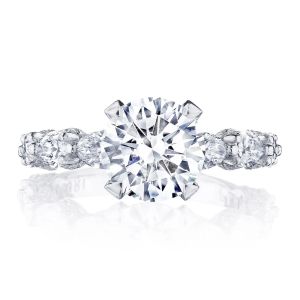HT2666RD85 Platinum Tacori Classic Crescent RoyalT Engagement Ring