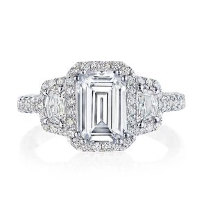 HT2677EC85X6 Platinum Tacori Petite Crescent RoyalT Engagement Ring