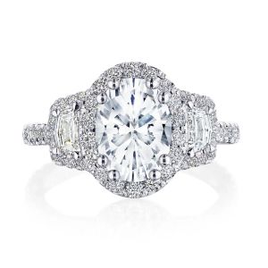 HT2677OV95X7 Platinum Tacori Petite Crescent RoyalT Engagement Ring