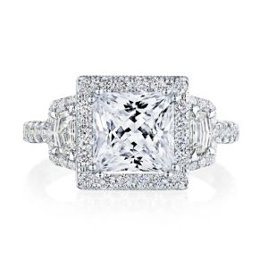 HT2677PR7 Platinum Tacori Petite Crescent RoyalT Engagement Ring