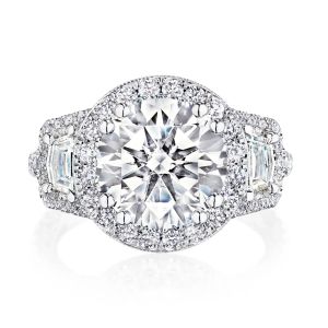 HT2678RD10 Platinum Tacori Petite Crescent RoyalT Engagement Ring