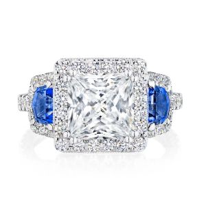 HT2680PR8BS Platinum Tacori Petite Crescent RoyalT Engagement Ring