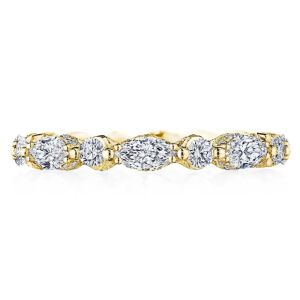 Tacori HT2681Y65 18K Classic Crescent RoyalT Diamond Eternity Wedding Ring