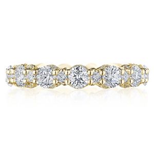 Tacori HT2683Y65 18K Classic Crescent RoyalT Multi-Size Diamond Eternity Wedding Ring