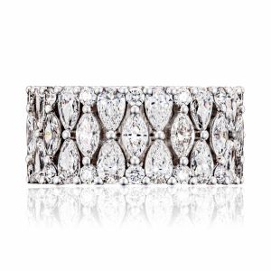 Tacori HT26937512W 18K Classic Crescent RoyalT Diamond Wedding Ring