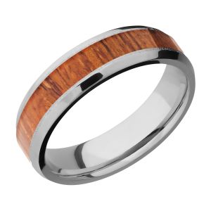 Lashbrook 6B14(NS)/HARDWOOD Titanium Wedding Ring or Band