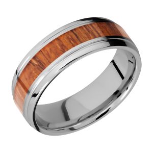 Lashbrook 7B14(S)/HARDWOOD Titanium Wedding Ring or Band