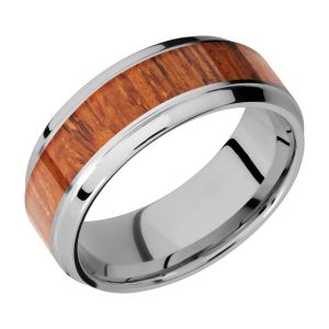 Lashbrook 8B15(S)/DESERTIRONWOOD Titanium Wedding Ring or Band