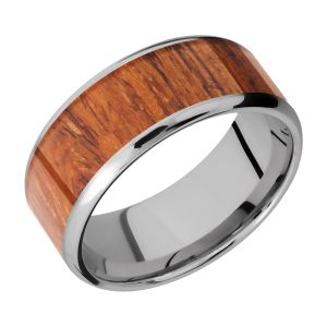 Lashbrook 9B17(NS)/HARDWOOD Titanium Wedding Ring or Band