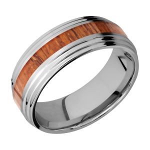 Lashbrook 8F2S13/HARDWOOD Titanium Wedding Ring or Band