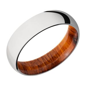 Lashbrook HWSLEEVECC6D Cobalt Chrome and Hardwood Wedding Ring or Band