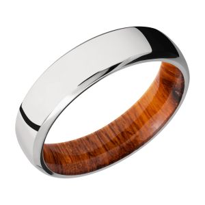 Lashbrook HWSLEEVECC6DB Cobalt Chrome and Hardwood Wedding Ring or Band