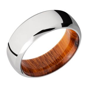 Lashbrook HWSLEEVECC8DB Cobalt Chrome and Hardwood Wedding Ring or Band