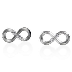 Kretchmer 18 Karat Infinity Tension Set Earrings