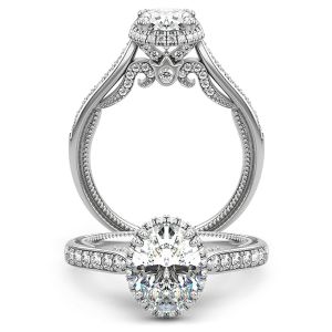 Verragio Insignia-7102OV Platinum Engagement Ring