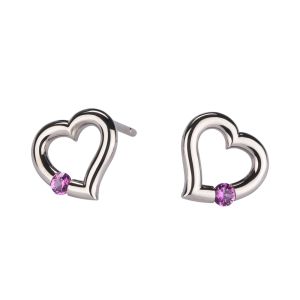 Kretchmer 18 Karat Heart Shape Tension Set Earrings