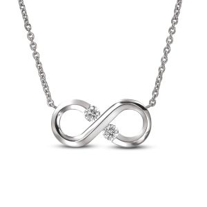 Steven Kretchmer - Large Horizontal Infinity Tension Set Pendant in 18 Karat or Platinum