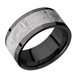 Lashbrook Z10F17/METEORITE Zirconium Wedding Ring or Band