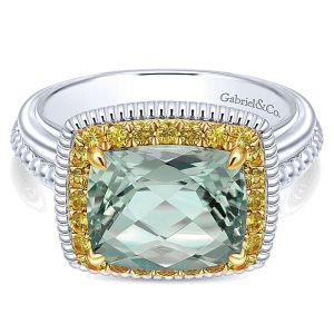 Gabriel Fashion Silver / 18 Karat Two-Tone Roman Ladies' Ring LR5802M10MYJMC