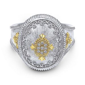 Gabriel Fashion Silver / 18 Karat Two-Tone Roman Ladies' Ring LR5828MY5JJ